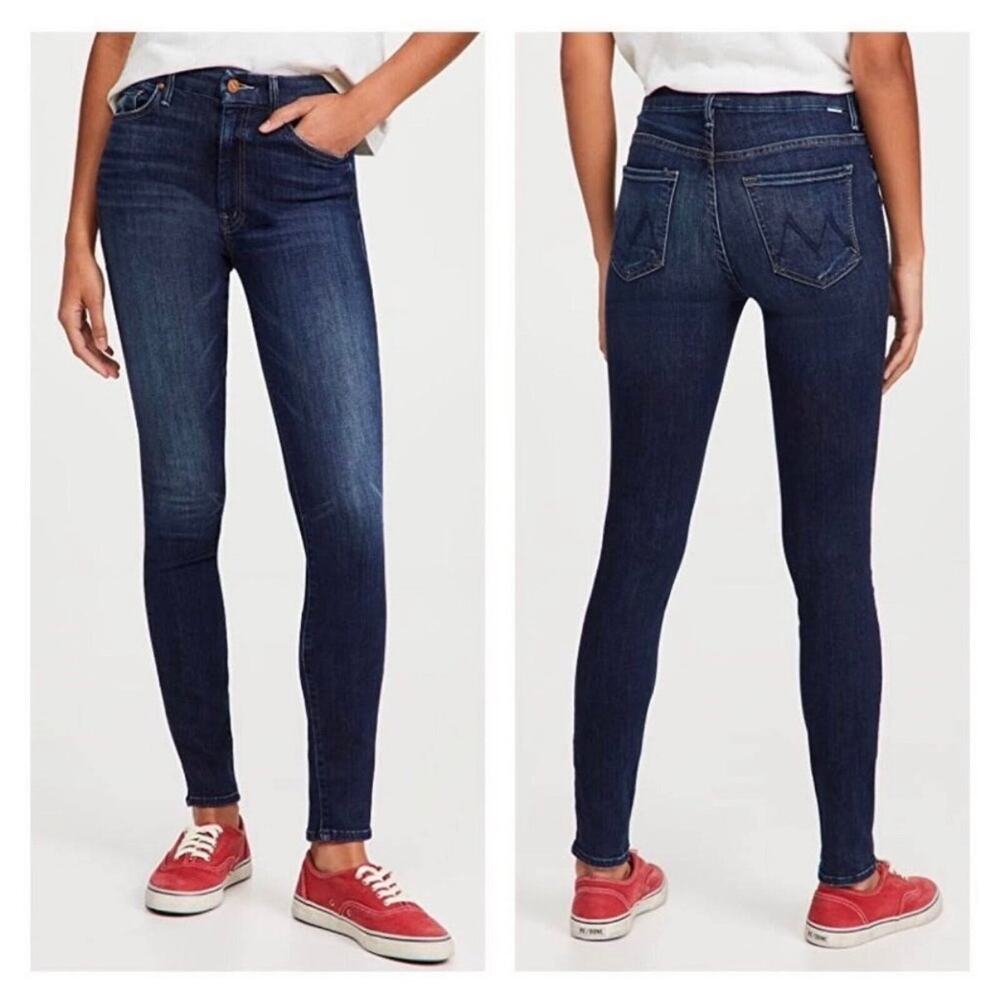 MOTHER  The Looker Skinny Mid Rise Jeans in Flowers From The Storm, Size 30